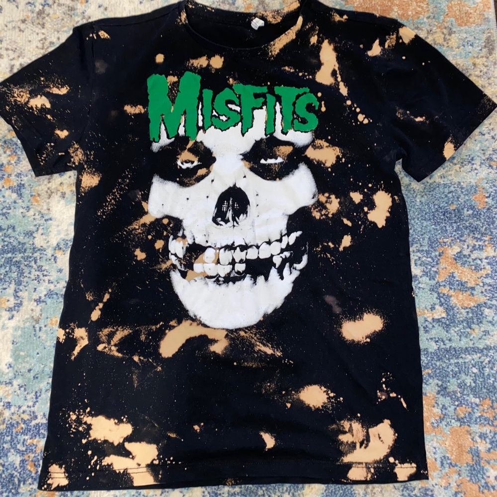 Hand Bleached Misfits Band Tee
